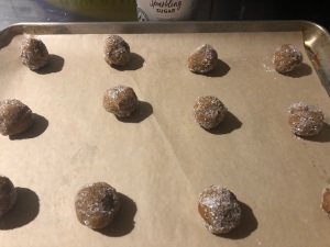 Ginger cookies in sugar